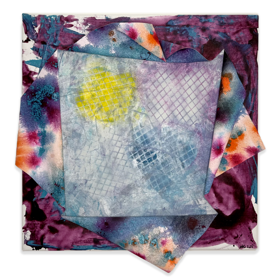Das Gemälde "Frequenzen bewegen" von Silke Eble, ein Werk der Frequenzakkupunktur Serie