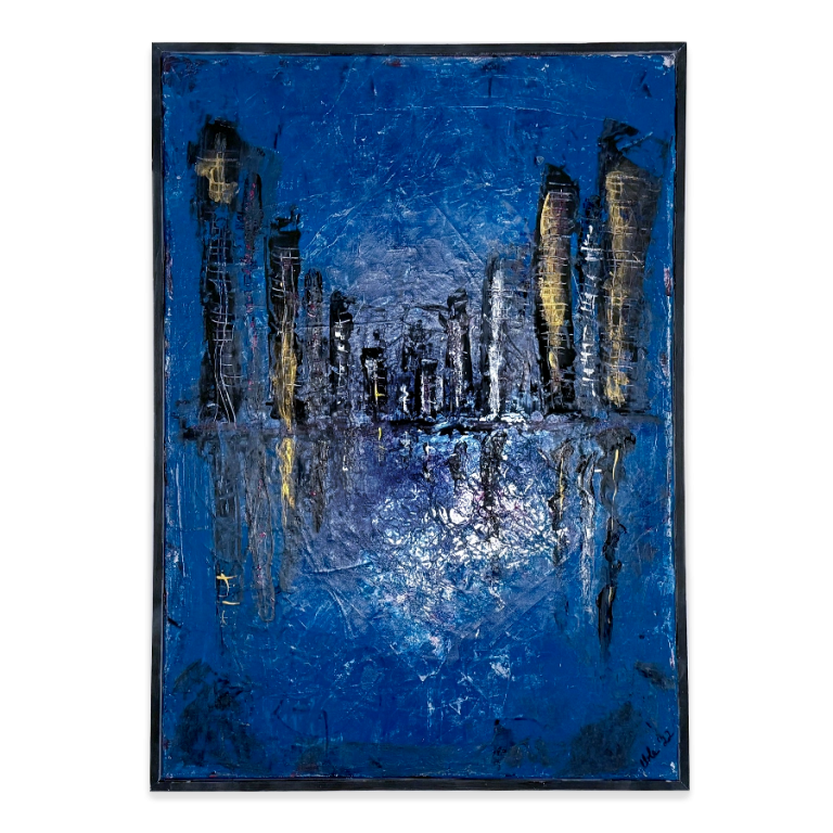 Eingerahmtes Bild, Acryl auf Leinwand von Silke Eble