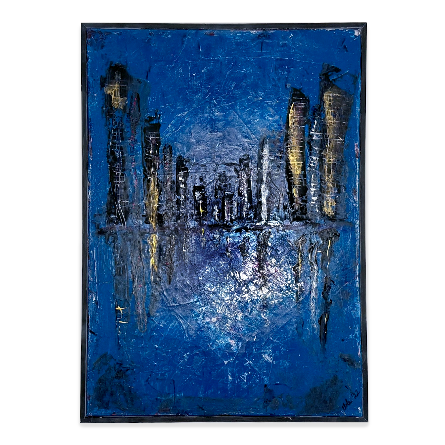 Eingerahmtes Bild, Acryl auf Leinwand von Silke Eble
